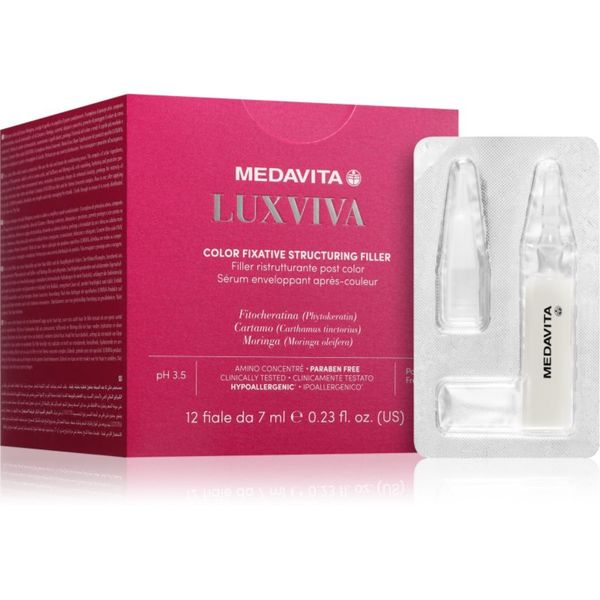 Medavita Medavita LUXVIVA Color Fixative Structuring Filler ампули след боядисване за всички видове коса 12x7 мл.