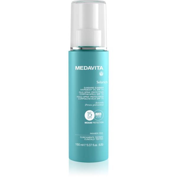 Medavita Medavita Solarich Sunshine Summer Hair&Body Oil защитно масло за тяло и коса SPF 15 150 мл.