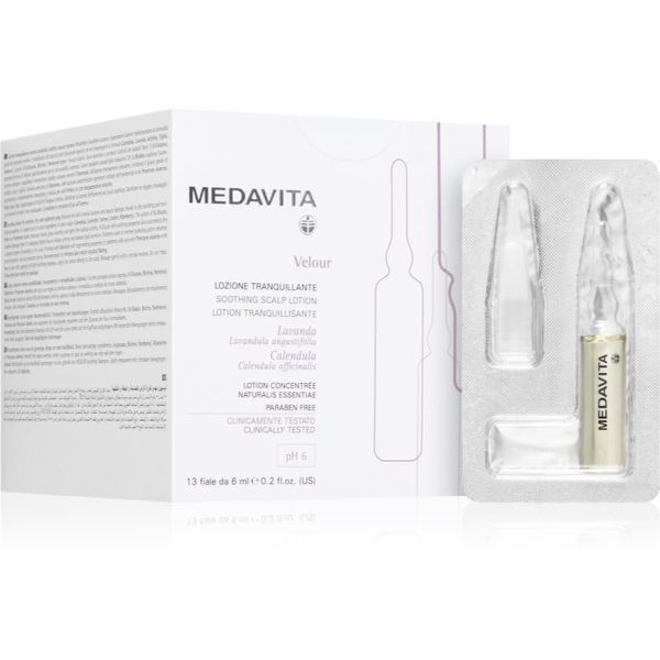Medavita Medavita Velour Soothing Scalp Lotion интензивна изглаждаща грижа За коса 12x6 мл.