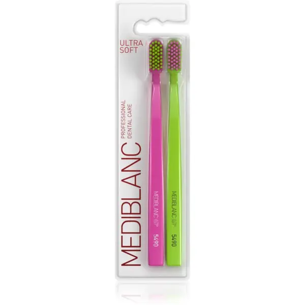 MEDIBLANC MEDIBLANC 5490 Ultra Soft четки за зъби ултра софт Pink, Green 2 бр.