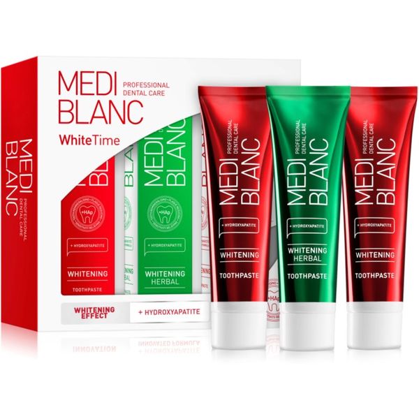 MEDIBLANC MEDIBLANC Dental Care White Time Set Комплект за дентална грижа за искрящи бели зъби 3x100 мл.