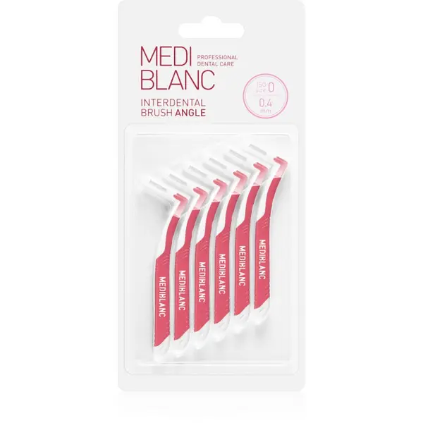 MEDIBLANC MEDIBLANC Interdental Pick-brush Angle междузъбна четка 6 бр. 0,4 mm Pink 6 бр.