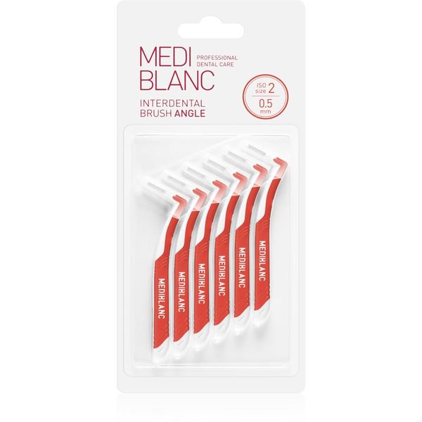 MEDIBLANC MEDIBLANC Interdental Pick-brush Angle междузъбна четка 6 бр. 0,5 mm Red 6 бр.