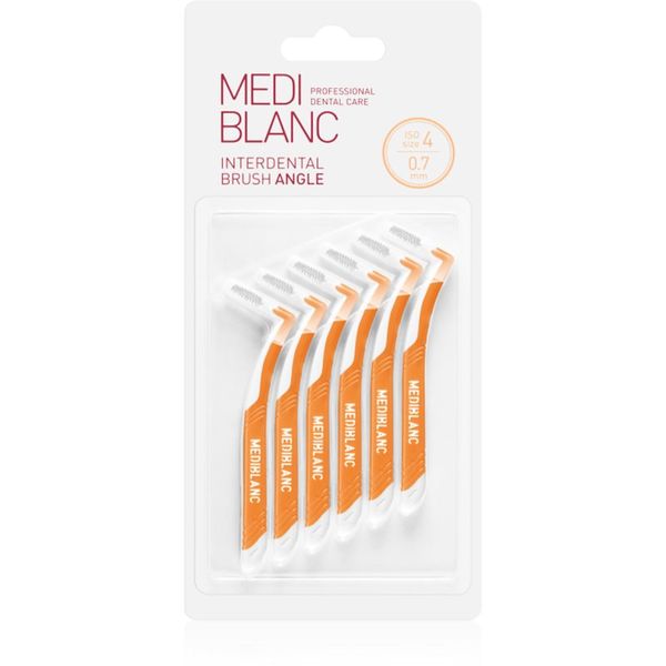 MEDIBLANC MEDIBLANC Interdental Pick-brush Angle междузъбна четка 6 бр. 0,7 mm Yellow 6 бр.