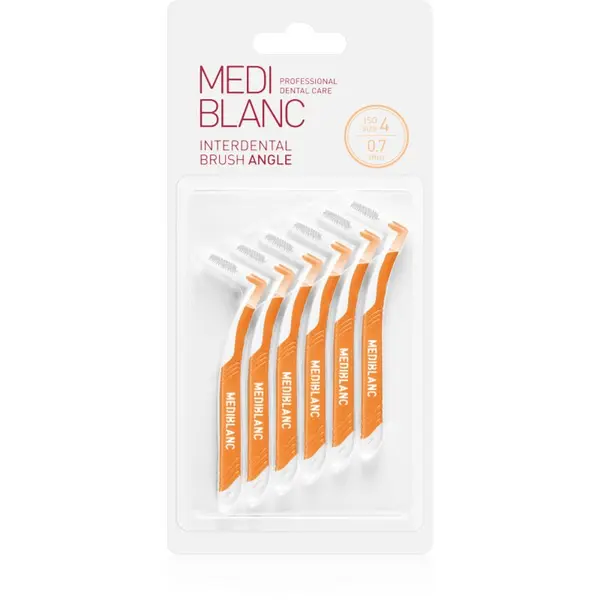 MEDIBLANC MEDIBLANC Interdental Pick-brush Angle междузъбна четка 6 бр. 0,7 mm Yellow 6 бр.