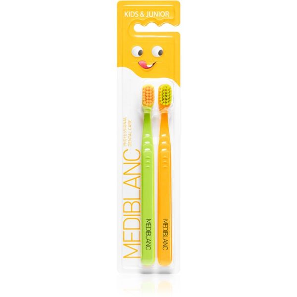 MEDIBLANC MEDIBLANC KIDS & JUNIOR Ultra Soft четка за зъби за деца ултра софт Green, Orange 2 бр.