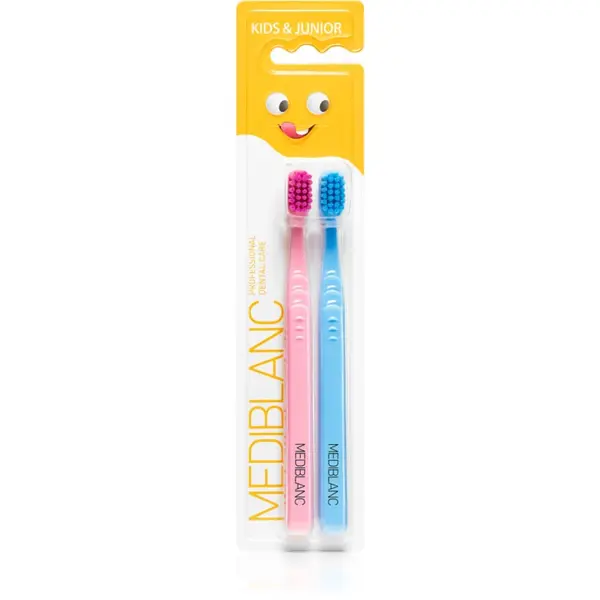 MEDIBLANC MEDIBLANC KIDS & JUNIOR Ultra Soft четка за зъби за деца ултра софт Pink, Blue 2 бр.
