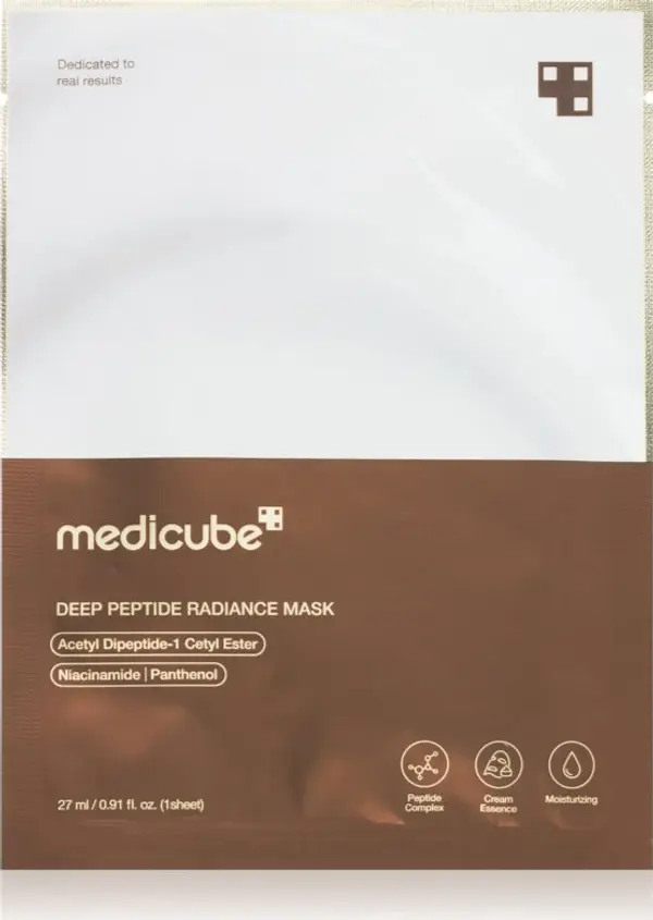 Medicube medicube Deep Peptide Radiance Mask хидратираща платнена маска увеличаващ еластичността на кожата 27 мл.