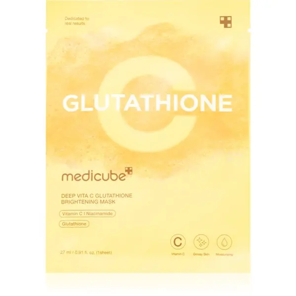 Medicube medicube Deep Vita C Glutathione Brightening Mask озаряваща платнена маска 27 мл.