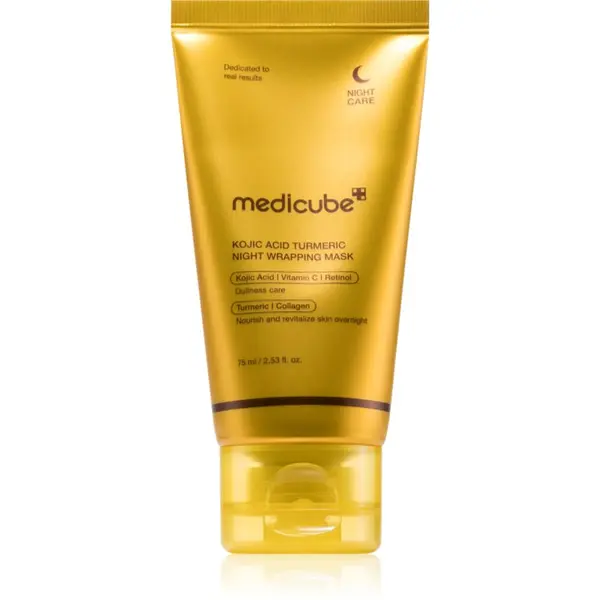 Medicube medicube Kojic Acid Tumeric Night Wrapping Mask озаряваща маска за безжизнена кожа с неуеднаквен тен за нощ 75 мл.