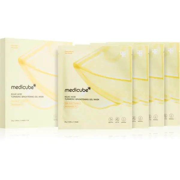 Medicube Medicube Kojic Acid Turmeric Brightening Gel Mask хидратираща и озаряващ маска с гел текстура 4 бр.