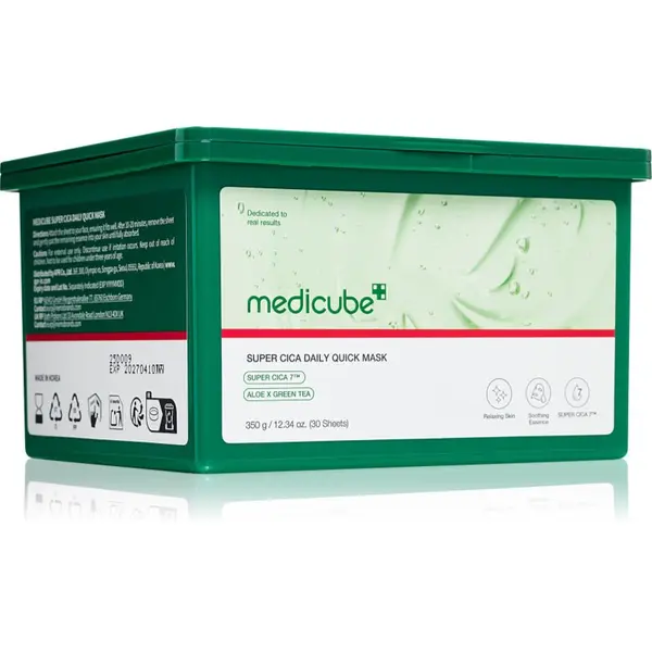 Medicube Medicube Super Cica Daily Quick Mask успокояваща платнена маска с подхранващ ефект 30 бр.