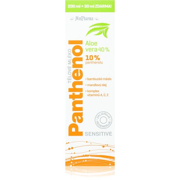 MedPharma MedPharma Panthenol 10% Sensitive интензивно хидратиращо мляко за тяло с регенериращ ефект 230 мл.
