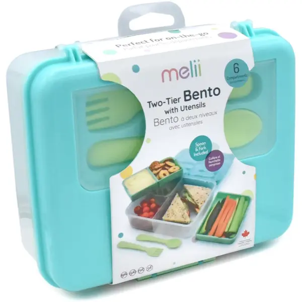 Melii Melii Bento Box кутия за закуска Blue, Mint, Lime 1446 мл.