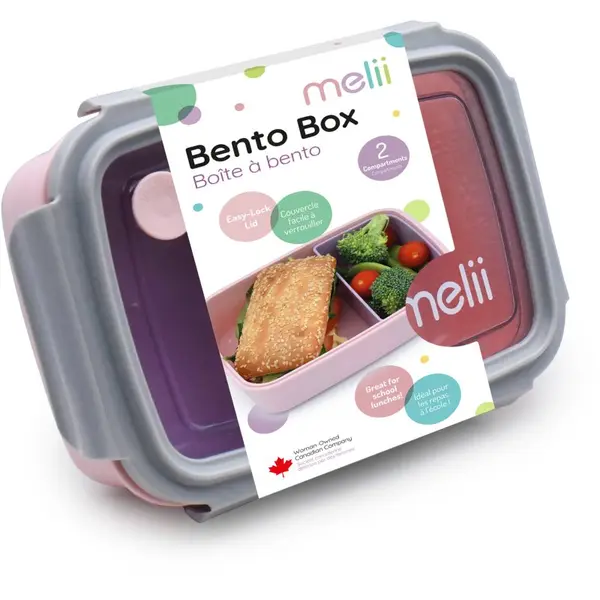 Melii Melii Bento Box кутия за закуска Pink, Purple, Gray 880 мл.