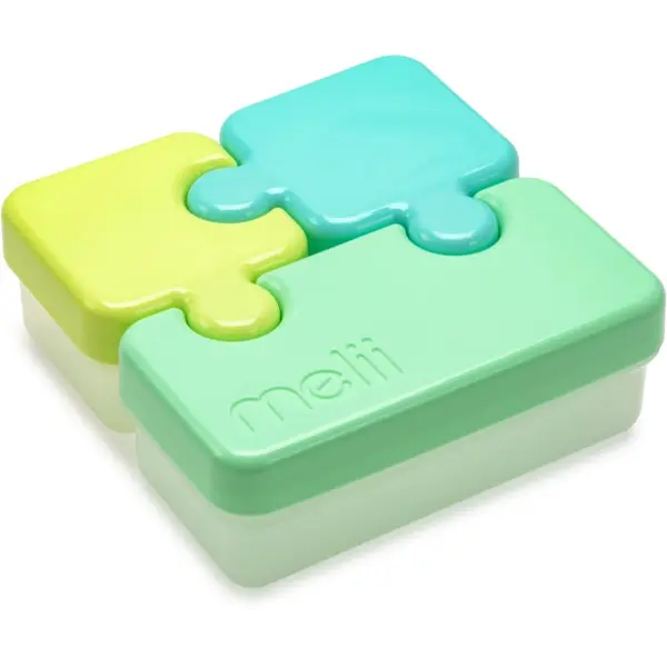 Melii Melii Puzzle Container кутия за закуска Blue & Mint 850 мл.