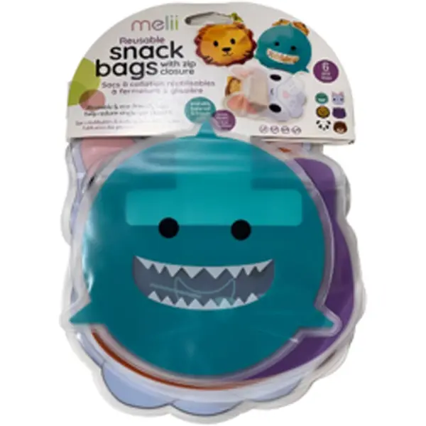 Melii Melii Reusable Snack Bags пликчета за закуска 6 бр.