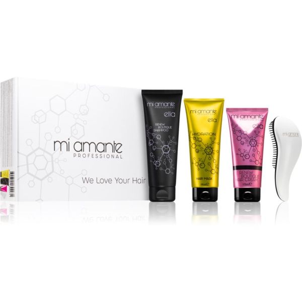 Mi Amante Professional Mi Amante Professional Glamour Keratin Set подаръчен комплект за блясък и мекота на косата 4 бр.