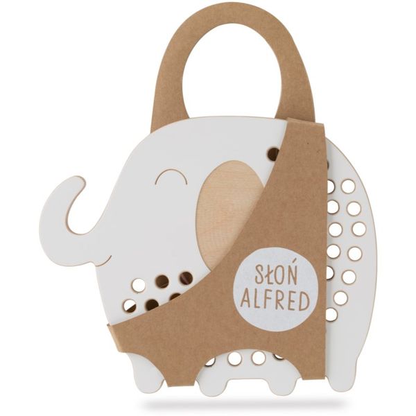 Milin Milin Big Wooden Lacing Toy Elephant Oliver играчка за подреждане 19,5 cm x 16 cm x 0,7 cm 1 бр.