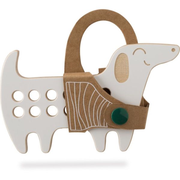 Milin Milin Small Wooden Lacing Toy Daschund играчка за подреждане 8 cm x 13 cm x 0,7 cm 1 бр.