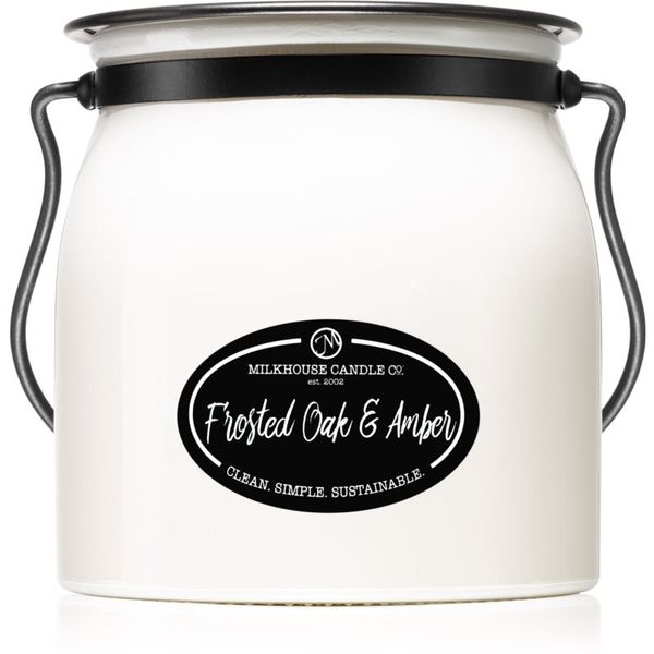 Milkhouse Candle Co. Milkhouse Candle Co. Creamery Frosted Oak & Amber ароматна свещ Butter Jar 454 гр.