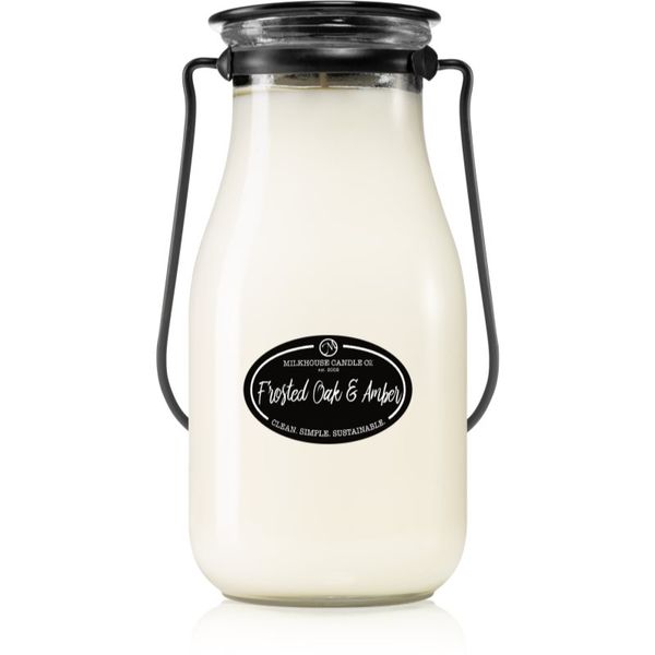 Milkhouse Candle Co. Milkhouse Candle Co. Creamery Frosted Oak & Amber ароматна свещ Milkbottle 396 гр.