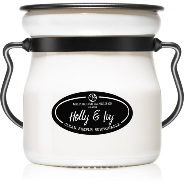 Milkhouse Candle Co. Milkhouse Candle Co. Creamery Holly & Ivy ароматна свещ Cream Jar 142 гр.