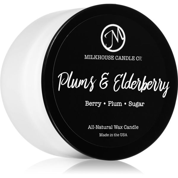 Milkhouse Candle Co. Milkhouse Candle Co. Creamery Plums & Elderberry ароматна свещ Treveler Tin 106 гр.