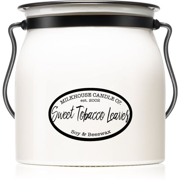 Milkhouse Candle Co. Milkhouse Candle Co. Creamery Sweet Tobacco Leaves ароматна свещ Butter Jar 454 гр.