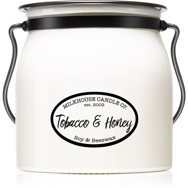 Milkhouse Candle Co. Milkhouse Candle Co. Creamery Tobacco & Honey ароматна свещ Butter Jar 454 гр.
