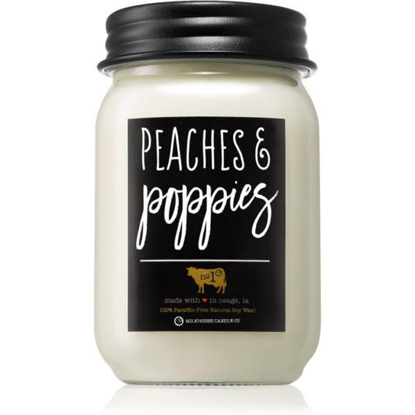 Milkhouse Candle Co. Milkhouse Candle Co. Farmhouse Peaches & Poppies ароматна свещ Mason Jar 368 гр.