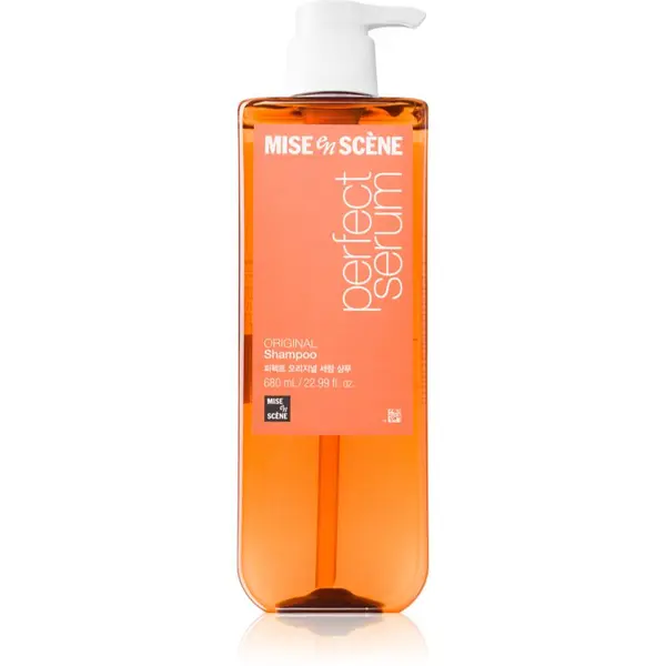 mise en scene mise en scene Perfect Serum Original Shampoo възстановяващ шампоан за блясък и мекота на косата 680 мл.