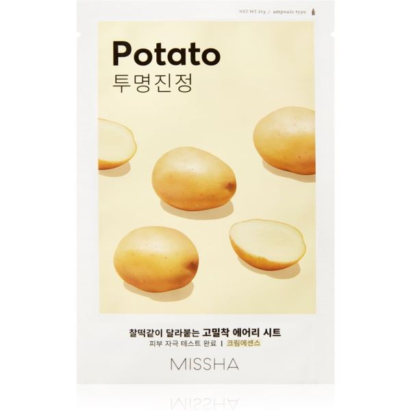 Missha Missha Airy Fit Potato изгаждаща платнена маска за озаряване на лицето 19 гр.