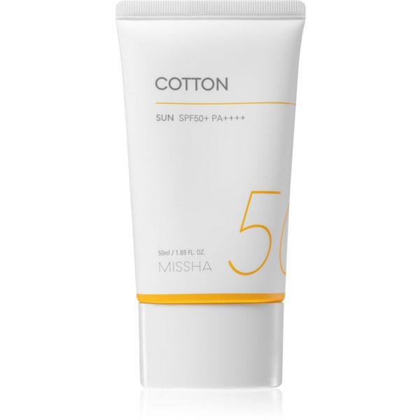 Missha Missha All Around Safe Block Cotton Sun слънцезащитен крем SPF 50+ за чувствителна и алергична кожа 50 мл.