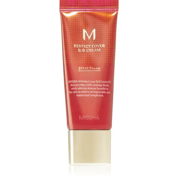 Missha Missha M Perfect Cover ВВ крем с висока UV защита малка опаковка цвят No. 13 Bright Beige SPF 42/PA+++ 20 мл.