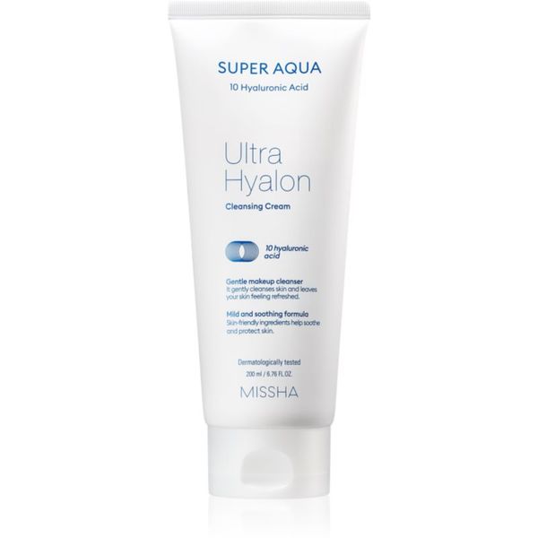 Missha Missha Super Aqua 10 Hyaluronic Acid хидратиращ почистващ крем 200 мл.