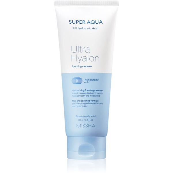 Missha Missha Super Aqua 10 Hyaluronic Acid хидратираща почистваща пяна 200 мл.