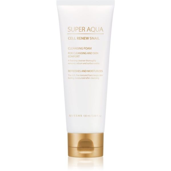 Missha Missha Super Aqua Cell Renew Snail почистваща пяна  с екстракт от охлюв 100 мл.