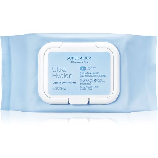 Missha Missha Ultra Hyalon кърпички за почистване на грим с хиалуронова киселина 30 бр.