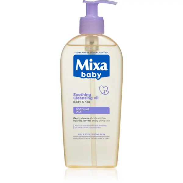 MIXA Mixa Panthenol Comfort успокояващо почистващо масло за коса и кожа, склонна към атопичен дерматит 250 мл.