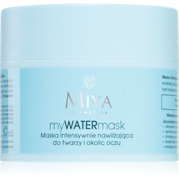MIYA Cosmetics MIYA Cosmetics myWATERmask интензивна хидратираща маска за зоната на лицето и очите 50 мл.