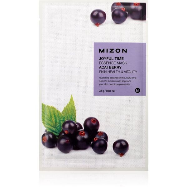Mizon Mizon Joyful Time Acai Berry платнена маска за озаряване и виталитет на кожата 23 гр.