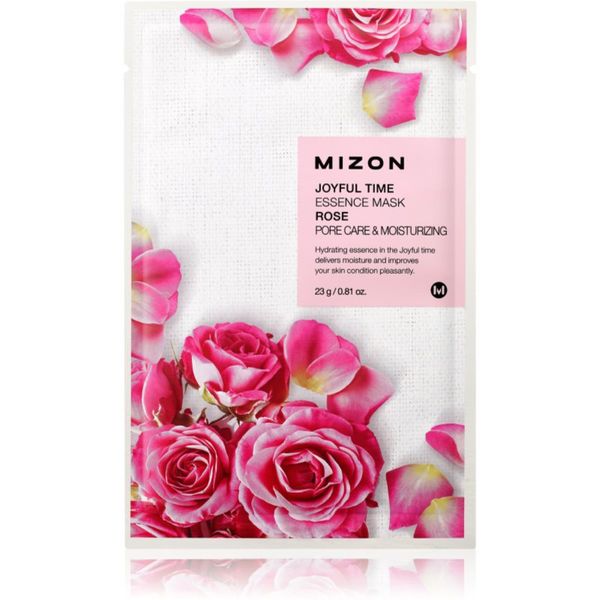 Mizon Mizon Joyful Time Rose хидратираща платнена маска за стягане на порите 23 гр.