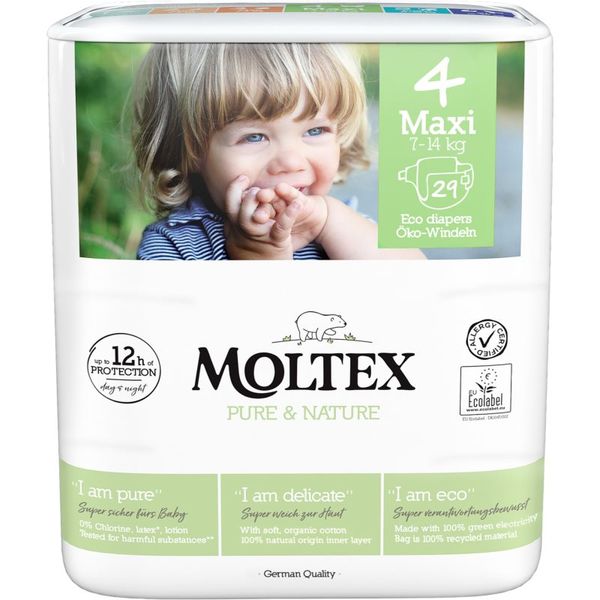 Moltex Moltex Pure & Nature Maxi Size 4 еднократни ЕКО пелени 7-14 kg 29 бр.
