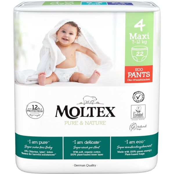 Moltex Moltex Pure & Nature Maxi Size 4 еднократни пелени гащички 7-12 kg 22 бр.