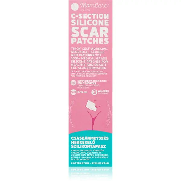 MomCare by Lina MomCare by Lina C-Section Silicone Scar Patches силиконови лепенки за рани след цезарово сечение размер S-M 3x15 cm 3 бр.