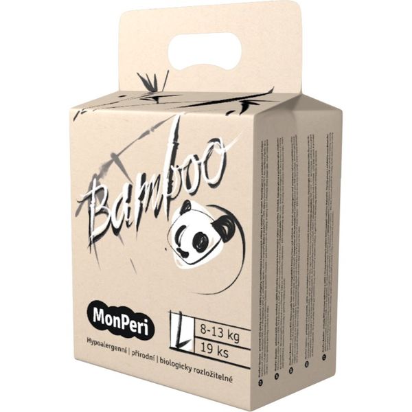 MonPeri MonPeri Bamboo Size L еднократни ЕКО пелени 8-13 kg 19 бр.