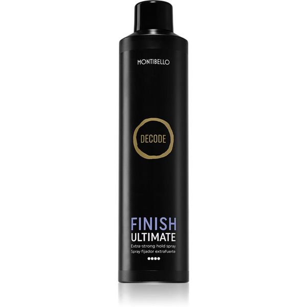 Montibello Montibello Decode Finish Ultimate Spray лак за коса с екстра силна фиксация устойчив на влагата във въздуха 400 мл.