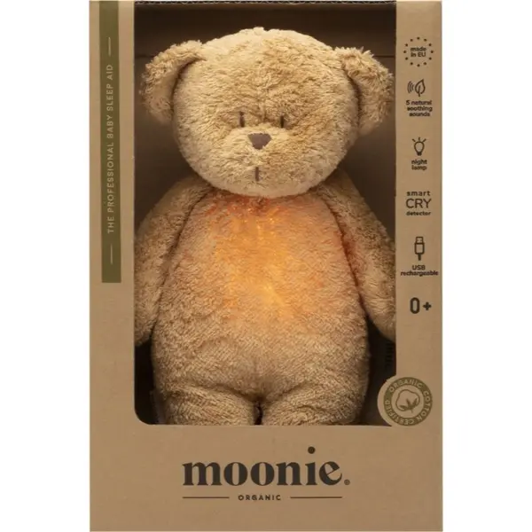 Moonie Moonie Bear 2.0 Organic Cappuccino играчка за заспиване с мелодия 1 бр.