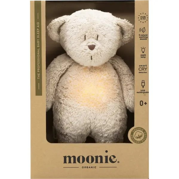 Moonie Moonie Bear 2.0 Organic Sand играчка за заспиване с мелодия 1 бр.